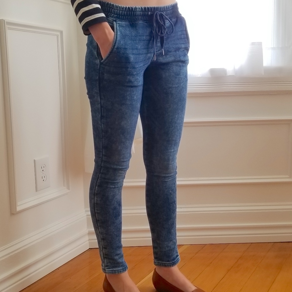 Banana Republic Mineral Wash Knit Denim Jogger